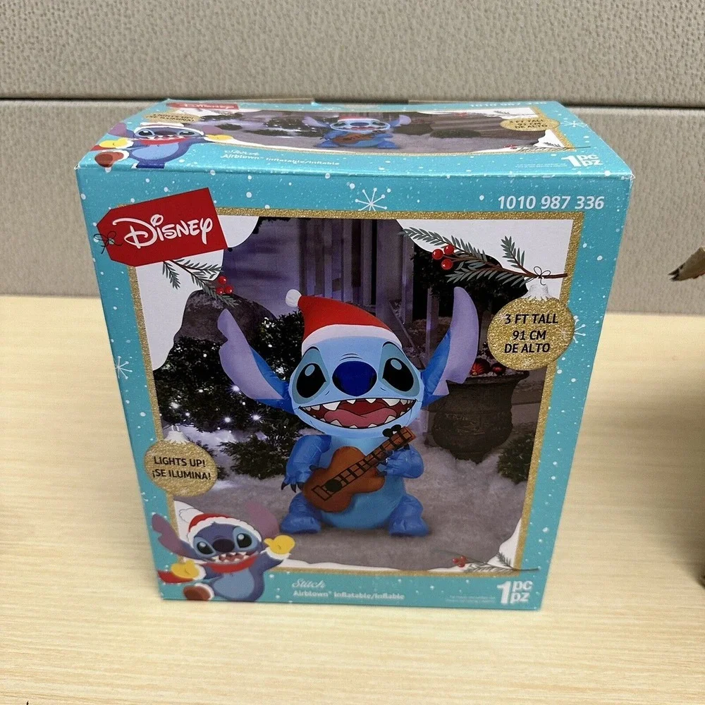 Disney Stitch Santa Suit 3‎ ft Christmas Holiday Lighted Airblown Inflatable